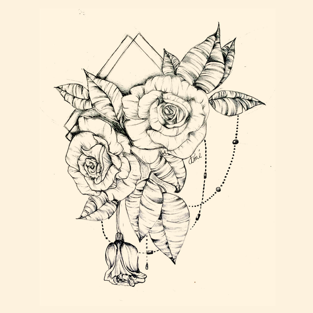 Dessin - Tatouage Roses